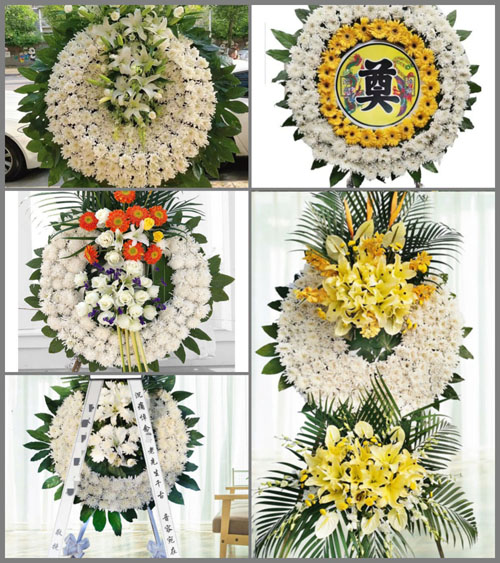 湖北黄冈市黄梅县蔡山镇费大墩村花圈速递
